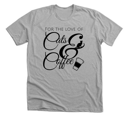 The Black Cat Cafe, a Athletic Heather Premium Unisex Tee