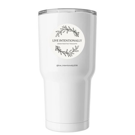 Live Intentionally tumbler, a White Insulated Tumbler