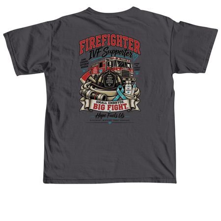 Firefighter-IVF Supporters, a Graphite Comfort Colors Unisex Tee