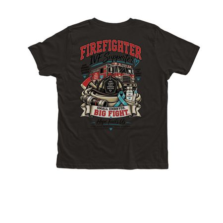 Firefighter-IVF Supporters, a Black Premium Cotton Youth Tee