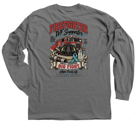 Firefighter-IVF Supporters, a Charcoal Classic Long Sleeve Tee