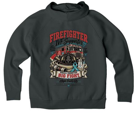 Firefighter-IVF Supporters, a Terrain Grey Allmade Organic CVC Pullover Hoodie