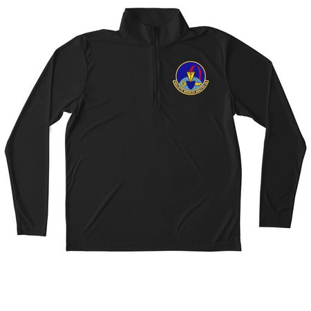 WMB Crest 1/4 Zip Performance Pullover + Polo, a Black Unisex Performance Quarter Zip Pullover