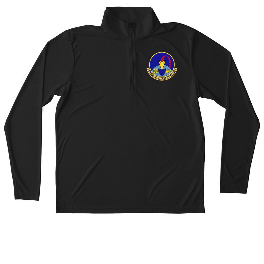 WMB Crest 1/4 Zip Performance Pullover + Polo, a Black Unisex Performance Quarter Zip Pullover
