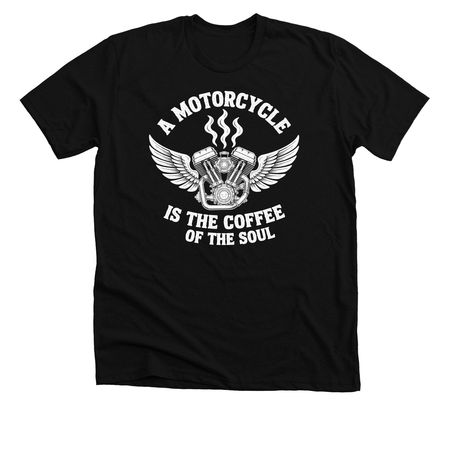 MotorCycle, a Solid Black Blend Premium Unisex Tee