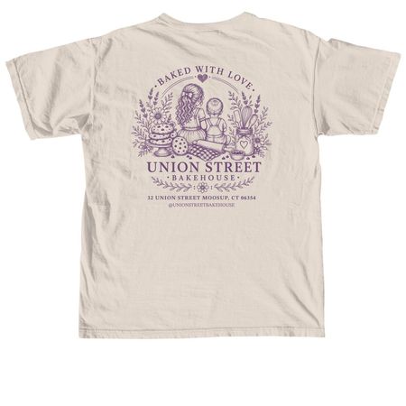 Union Street Bakehouse - Baked With Love, a Ivory Comfort Colors Unisex Tee