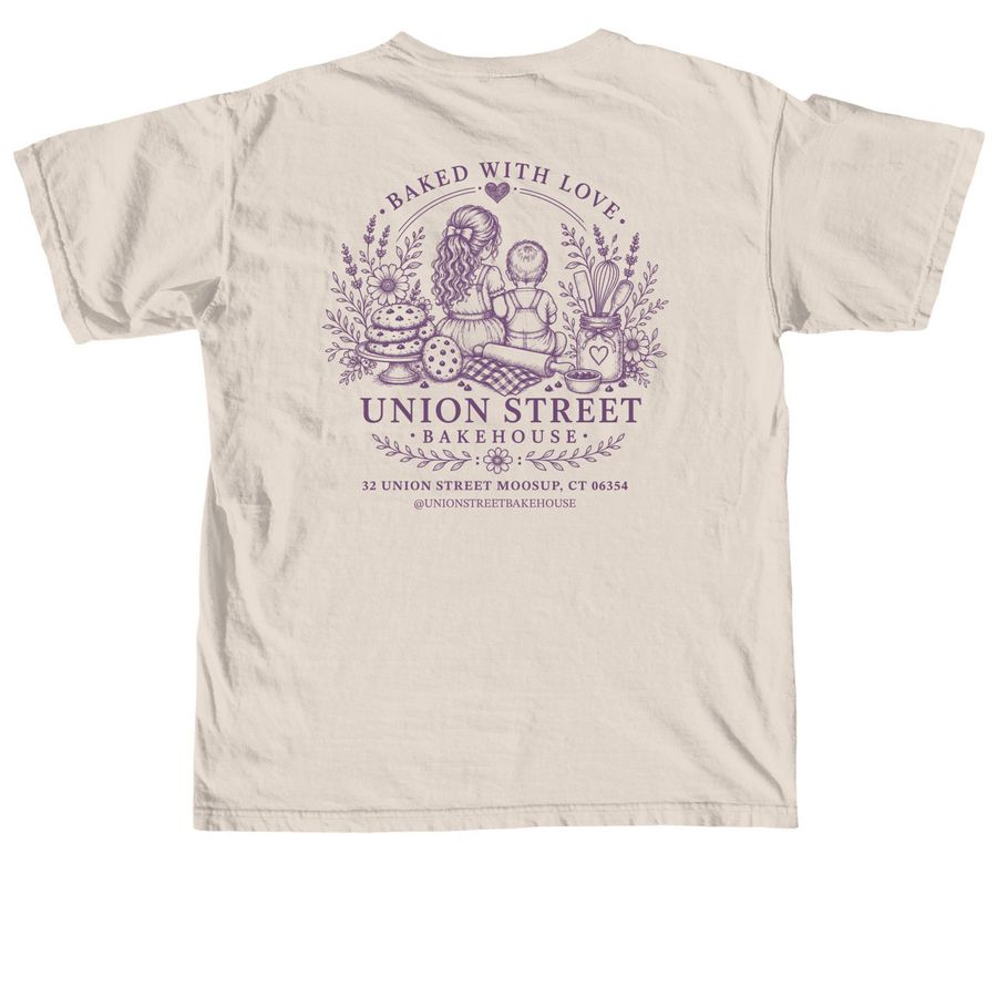 Union Street Bakehouse - Baked With Love, a Ivory Comfort Colors Unisex Tee