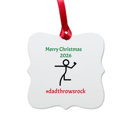 Merry Christmas 2026, a White Aluminum Square Ornament