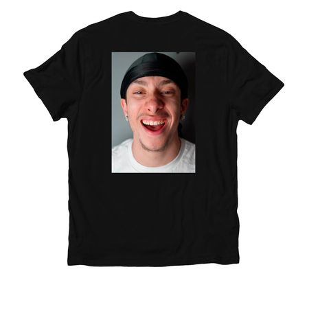 Lil Perp Fun Portrait | Hoodies & Tees, a Deep Black Allmade Organic Cotton Unisex Tee (back-view)