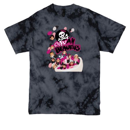 BRUTAL BEAUTIES, a Black Crystal Tie Dye Tee