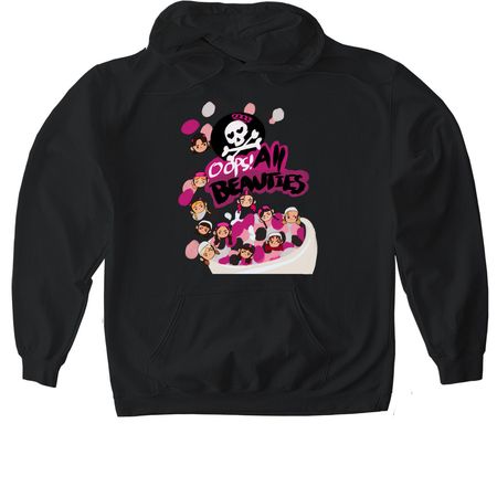 BRUTAL BEAUTIES, a Black Gildan Softstyle Pullover Hoodie