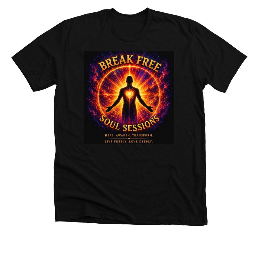 Break Free Soul T-Shirts, a Solid Black Blend Premium Unisex Tee