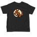 South Paw LITTLE Roos, a Black Toddler Tee (back-view)