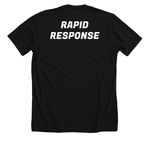 Rapid Response Nurse Shirt, a Solid Black Blend Premium Unisex Tee (back-view)