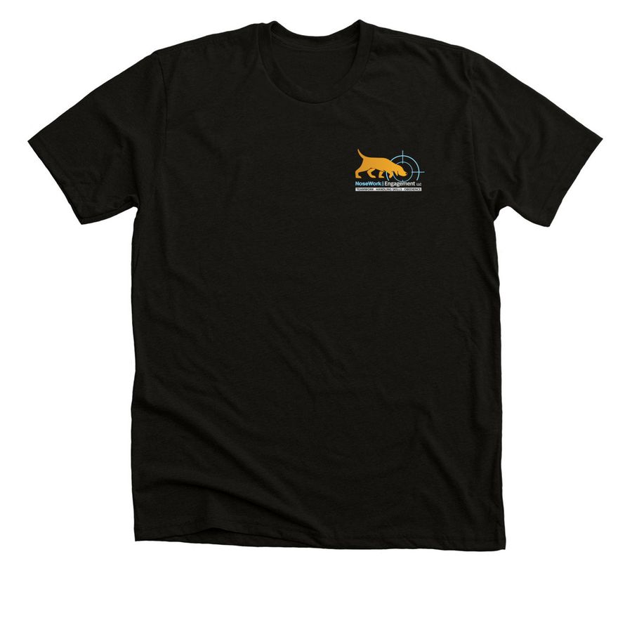 Nosework and Engagement - Premium Apparel, a Solid Black Blend Premium Unisex Tee