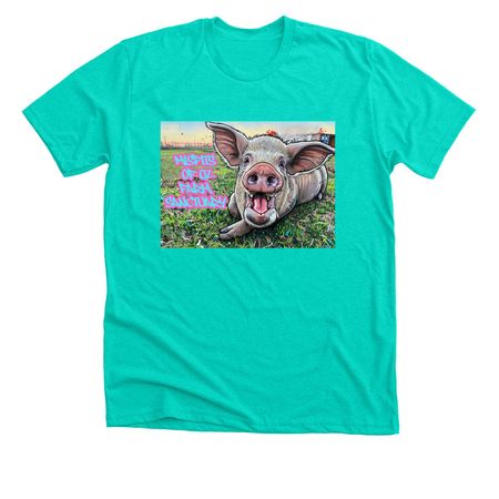Jolene Graffiti Art Tee, a Heather Sea Green Premium Unisex Tee