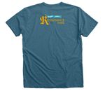 House of Dog Coat of Arms, a Heather Deep Teal Premium V-Neck Tee (back-view)