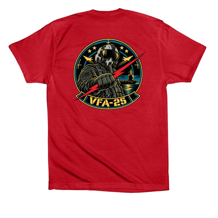 VFA 25 with helmet continued&nbsp;, a Canvas Red Premium Cotton Tee