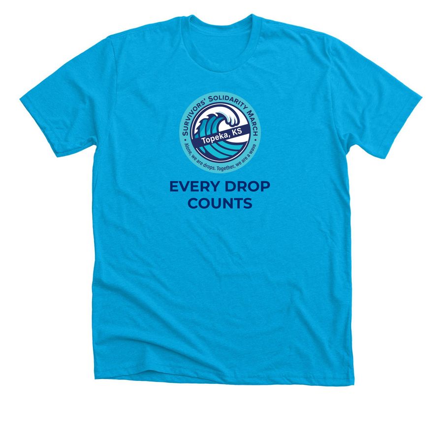 Topeka, KS Event Design, a Neon Blue Premium Unisex Tee