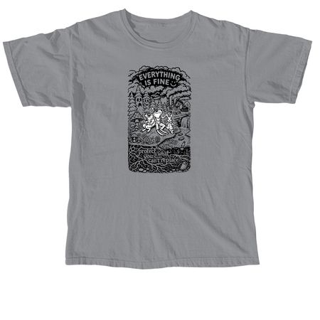 Everything Is Fine, a Granite Comfort Colors Unisex Tee