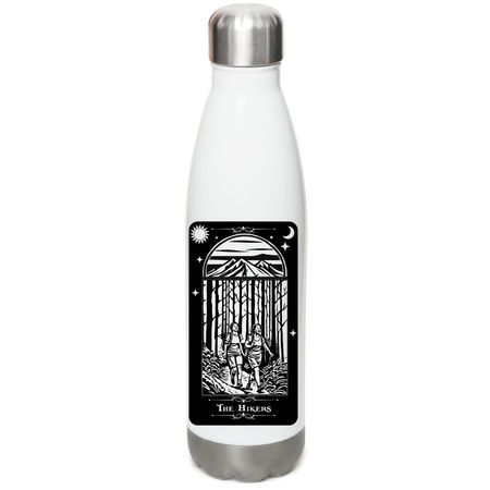 The Hikers Water Bottle, a White Stainless Steel Water Bottle
