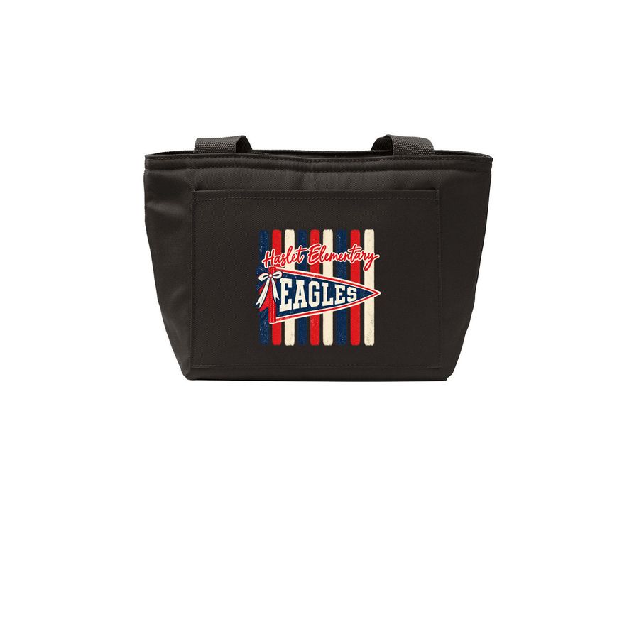 Vintage Haslet Eagles Lunch Tote, a Deep Black Insulated Lunch Tote