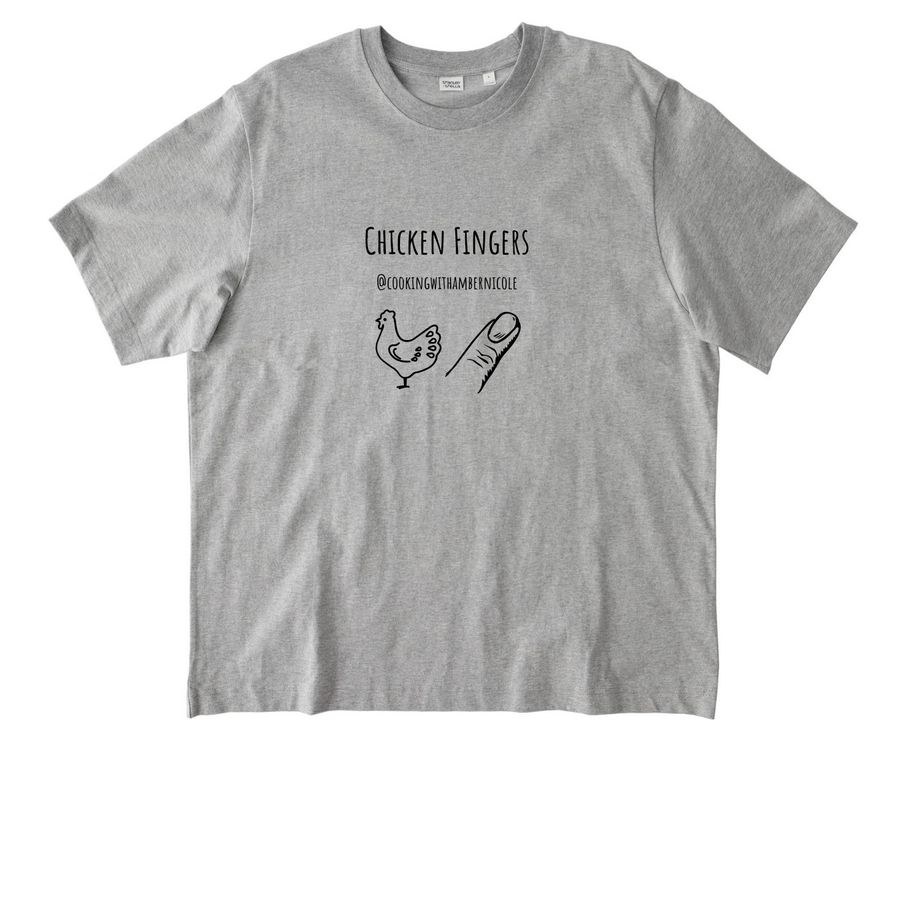 ?Chicken Fingers?, a Heather Grey Stanley/Stella Unisex Freestyler Heavyweight Tee