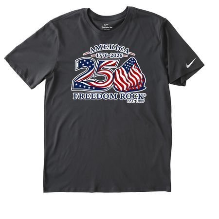 America 250 Freedom Rock?, a Anthracite Nike Dri-FIT Jersey Blend Performance Tee