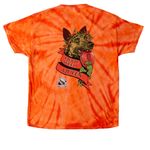 Speak of the Devil Weed Queen, a Orange Classic Tie Dye Tee (back-view)