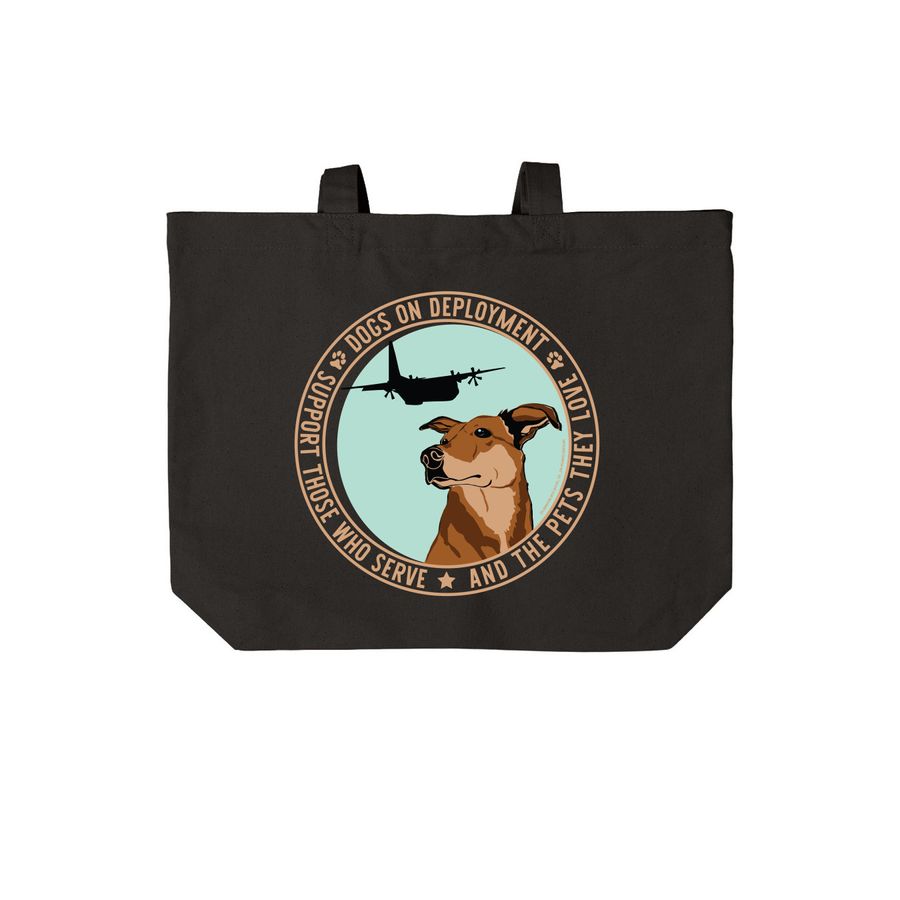 2021 DoD Mascot, Linda Totes, a Deep Black Cotton Canvas Tote Bag