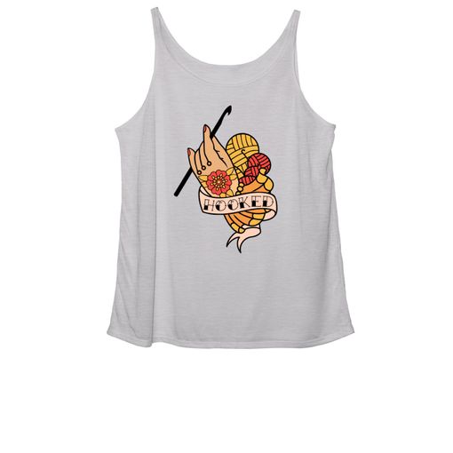 Hooked Tattoo Flash Color  Athletic Heather Women's Slouchy Tank