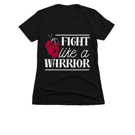 Fight like a Warrior, a Black Women's Slim Fit Tee