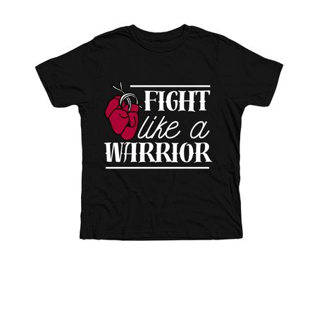 Fight like a Warrior, a Solid Black Blend Premium Youth Tee