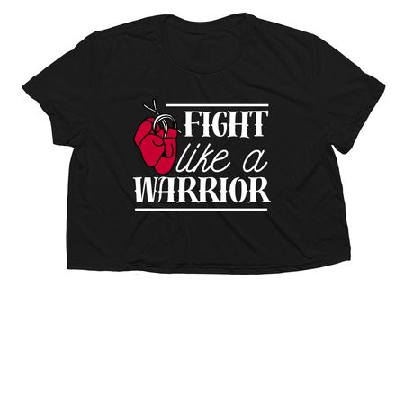 Fight like a Warrior, a Black Women?s Flowy Cropped Tee