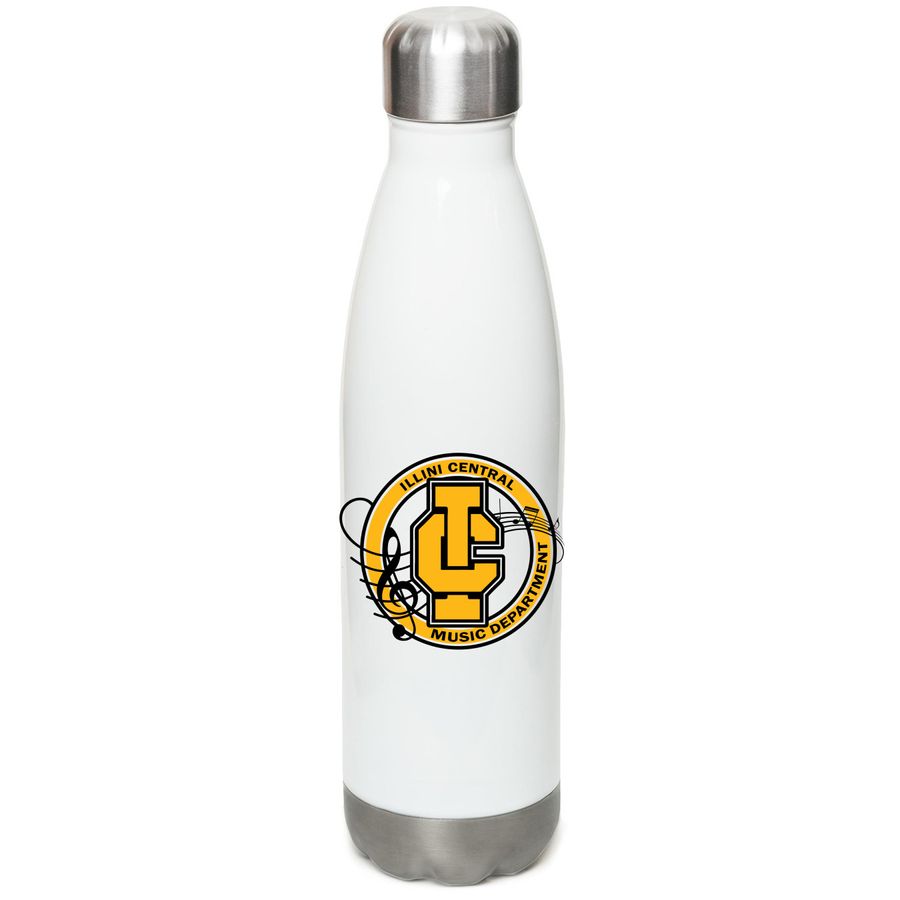 Water Bottle - 17 oz, a White Stainless Steel Water Bottle