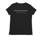Rudy, our Badass mini-mule!, a Space Black Allmade Eco Triblend Women?s Tee (back-view)