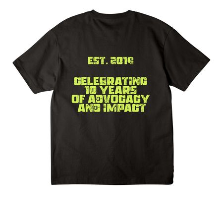 Grunge Heavyweight Anniversary Tee, a Black Unisex Heavyweight Tee (back-view)