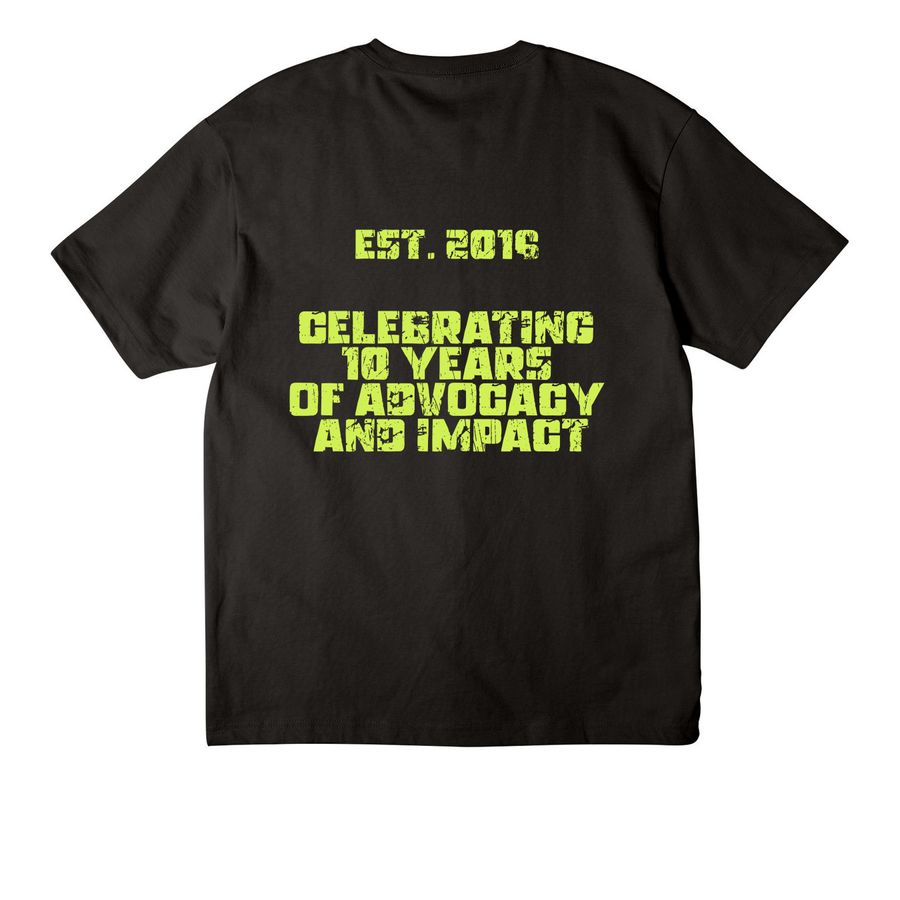Grunge Heavyweight Anniversary Tee, a Black Unisex Heavyweight Tee (back-view)