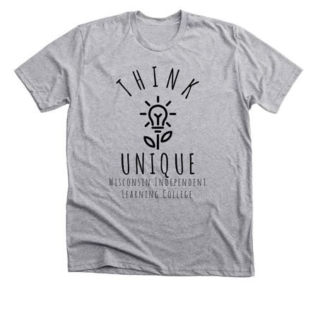Think Unique, a Athletic Heather Premium Unisex Tee