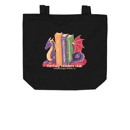 Fantasy Readers Tote, a Black Organic Cotton Tote Bag