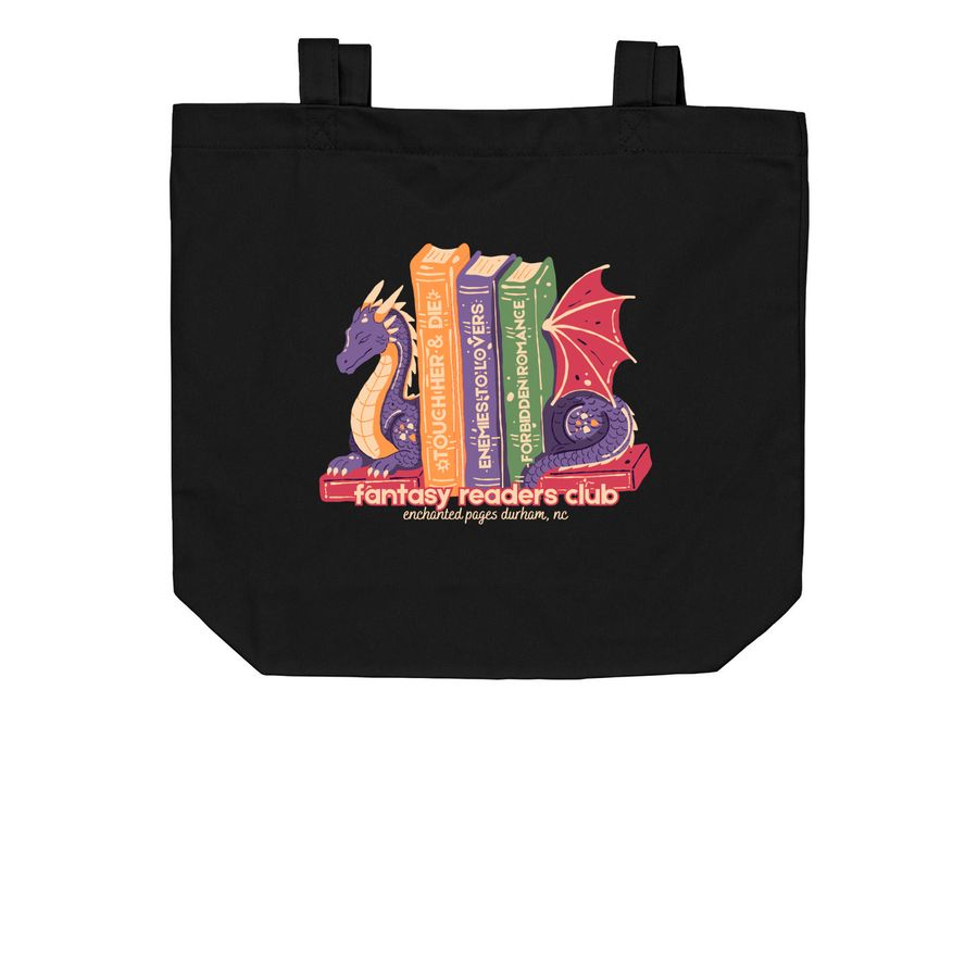 Fantasy Readers Tote, a Black Organic Cotton Tote Bag