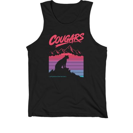 Rad Cougar Shirts, a Black Premium Cotton Tank