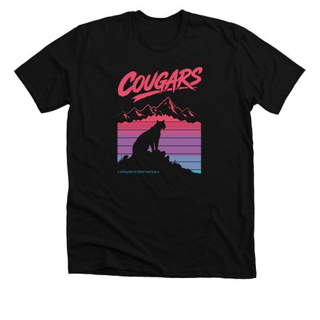 Rad Cougar Shirts, a Solid Black Blend Premium Unisex Tee
