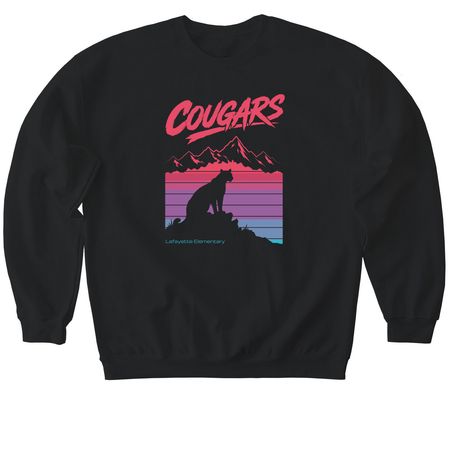 Rad Cougar Shirts, a Black Softstyle Crewneck Sweatshirt