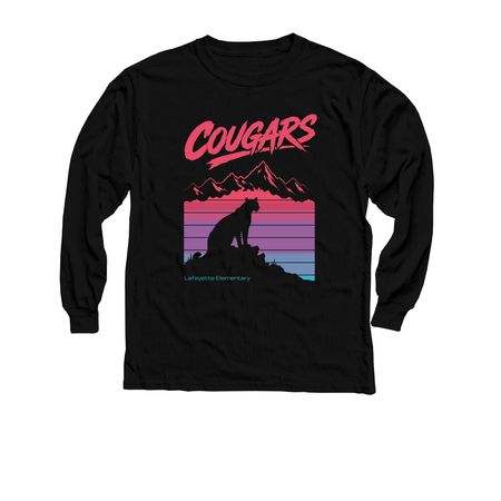 Rad Cougar Shirts, a Black Youth Long Sleeve Tee