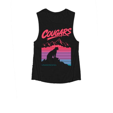 Rad Cougar Shirts, a Black Women's Muscle Tank