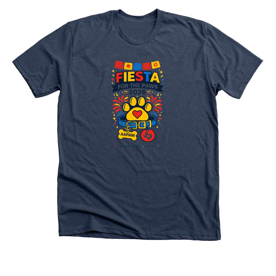 Fiesta 2026, a Heather Navy Premium Unisex Tee