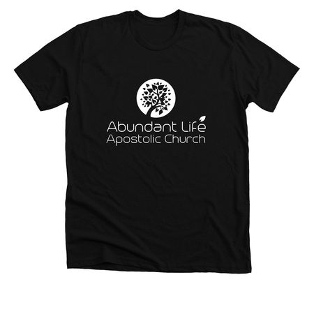 2026 Large White Logo, a Solid Black Blend Premium Unisex Tee