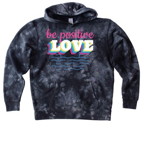 Love & Sunshine, a Black Youth Tie Dye Pullover Hoodie