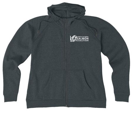 NOSC Zips, a Terrain Grey Allmade Women?s Organic CVC Zip-Up Hoodie
